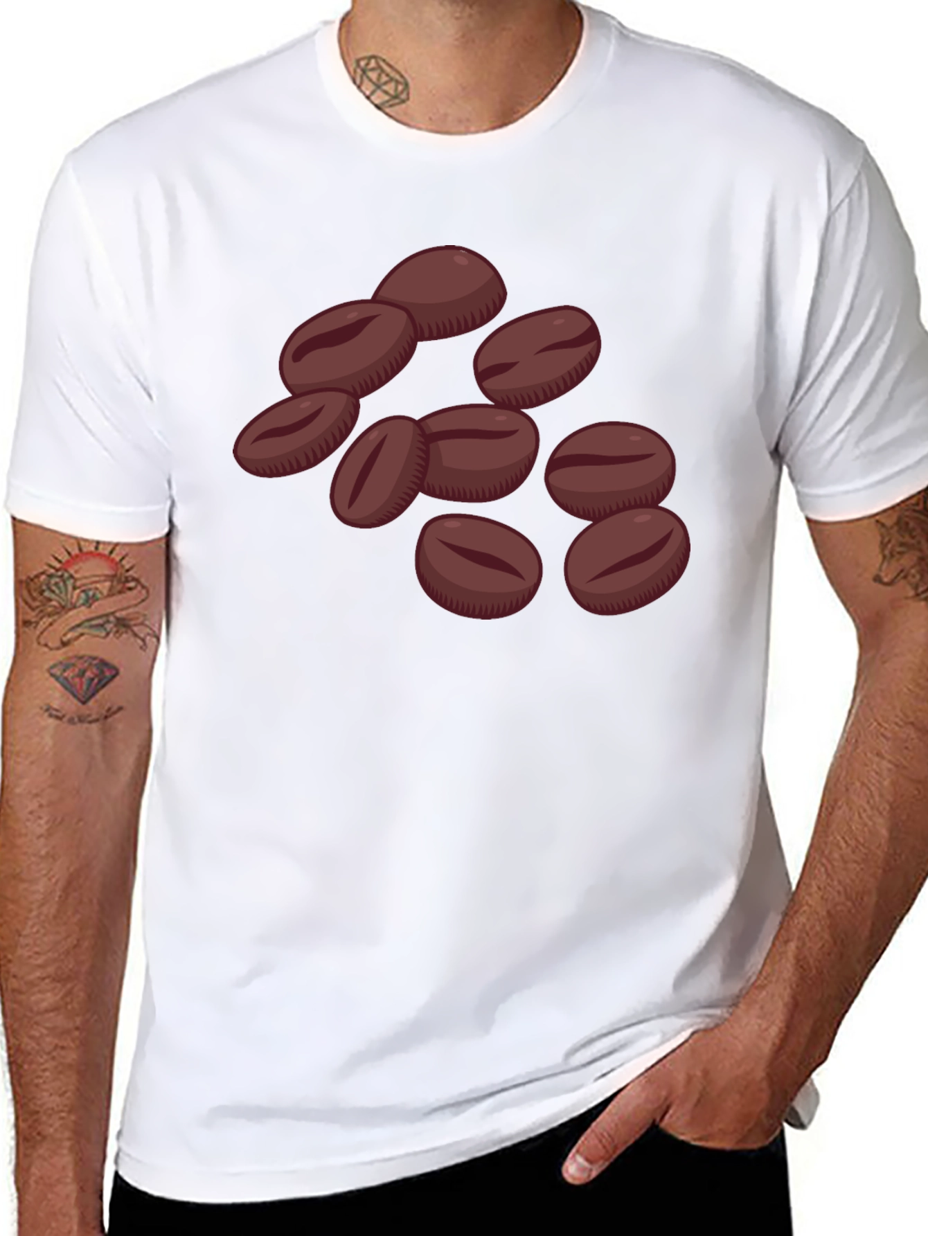 Coffee Bean Graphic Tee - Unisex Black T-Shirt