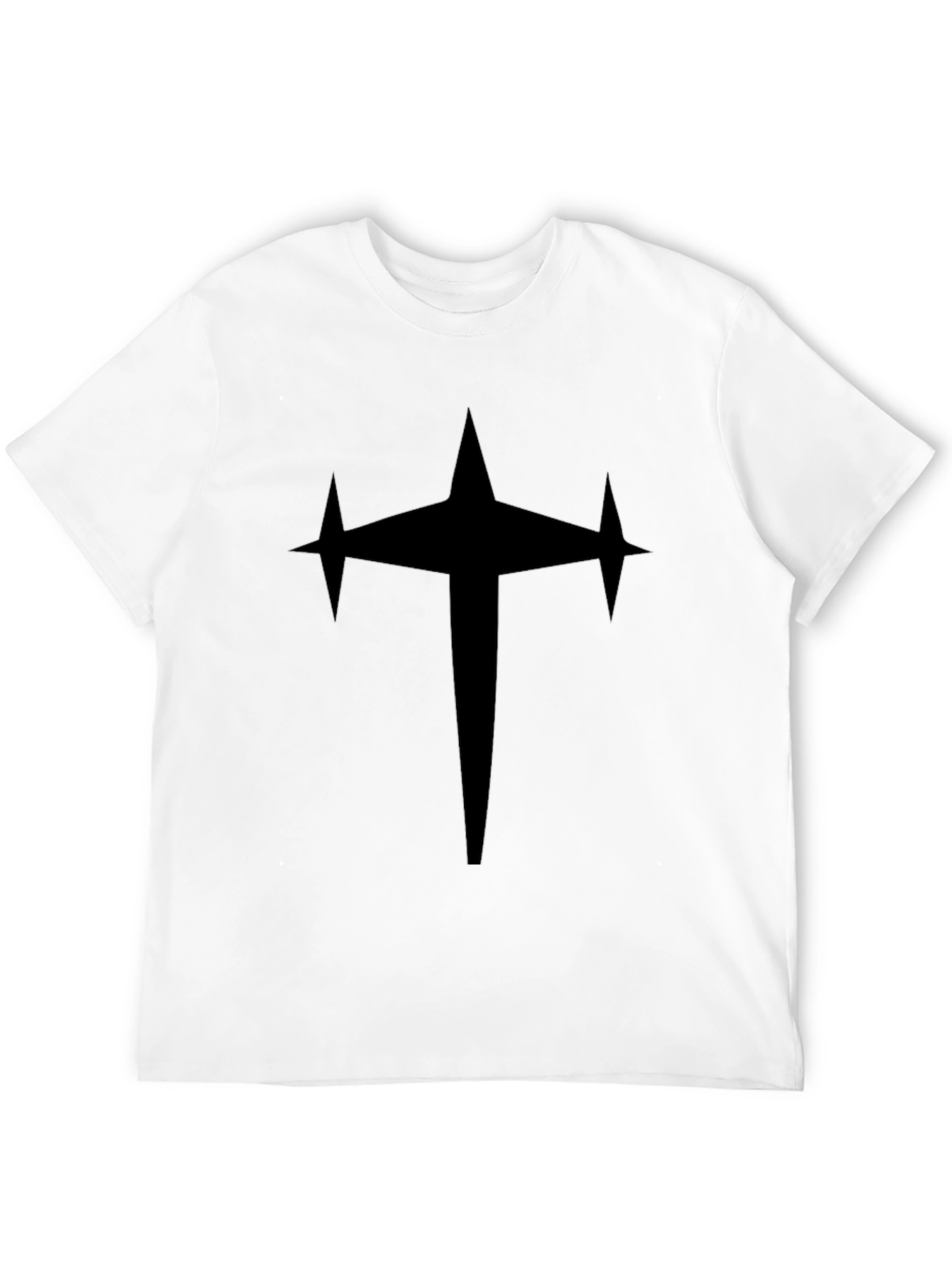 Bold Star Cross Graphic Black T-Shirt