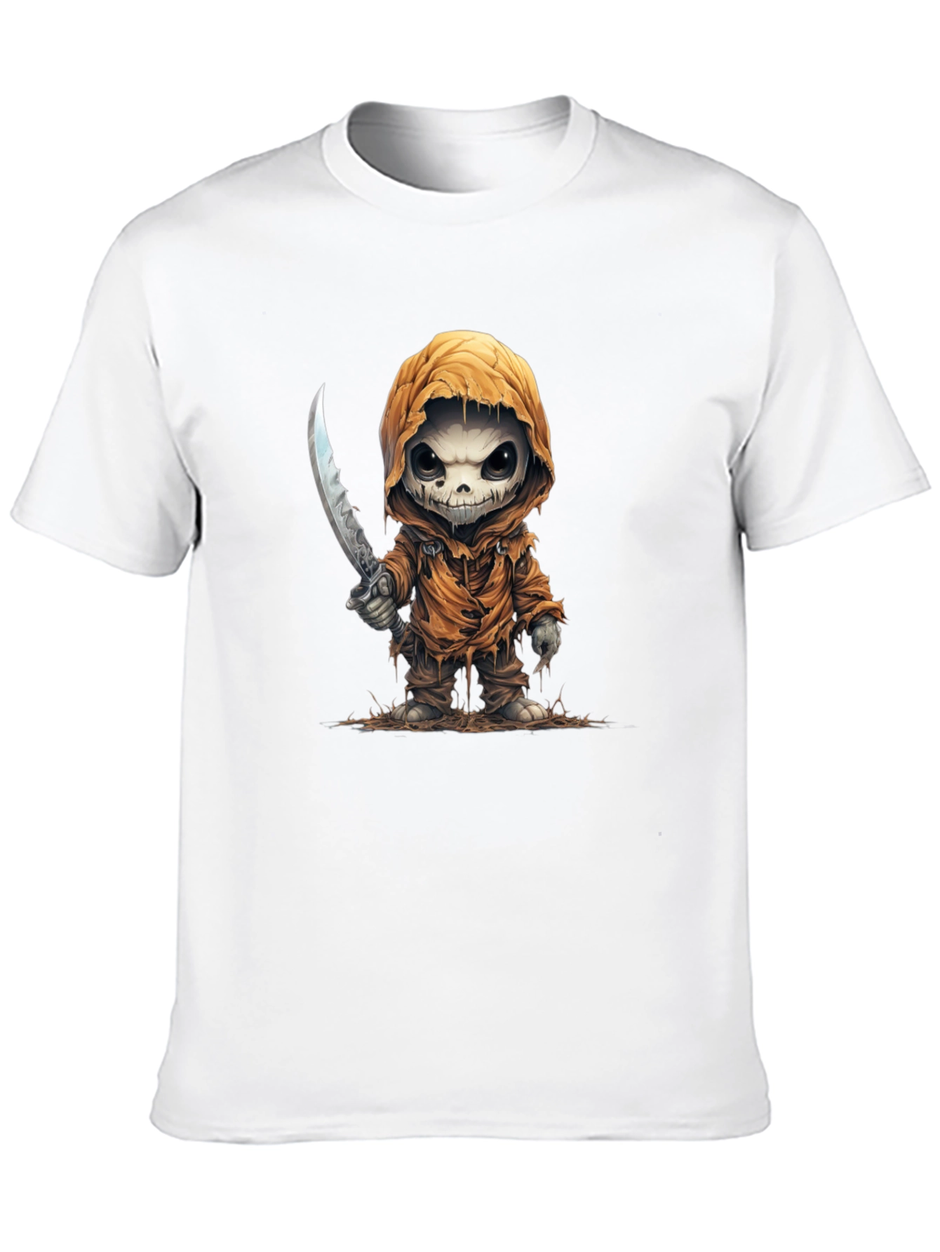 Grim Reaper Cartoon T-Shirt - Black