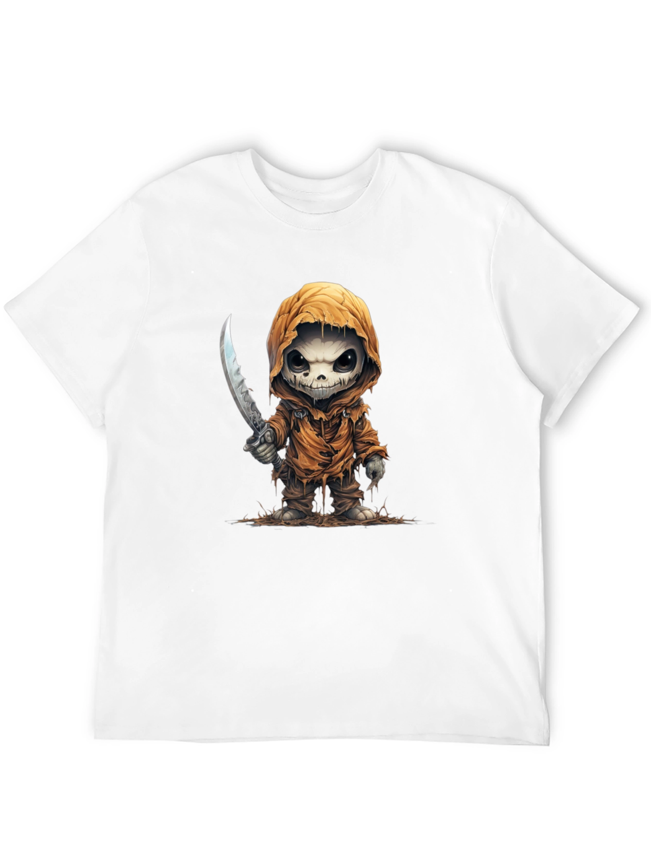 Grim Reaper Cartoon T-Shirt - Black
