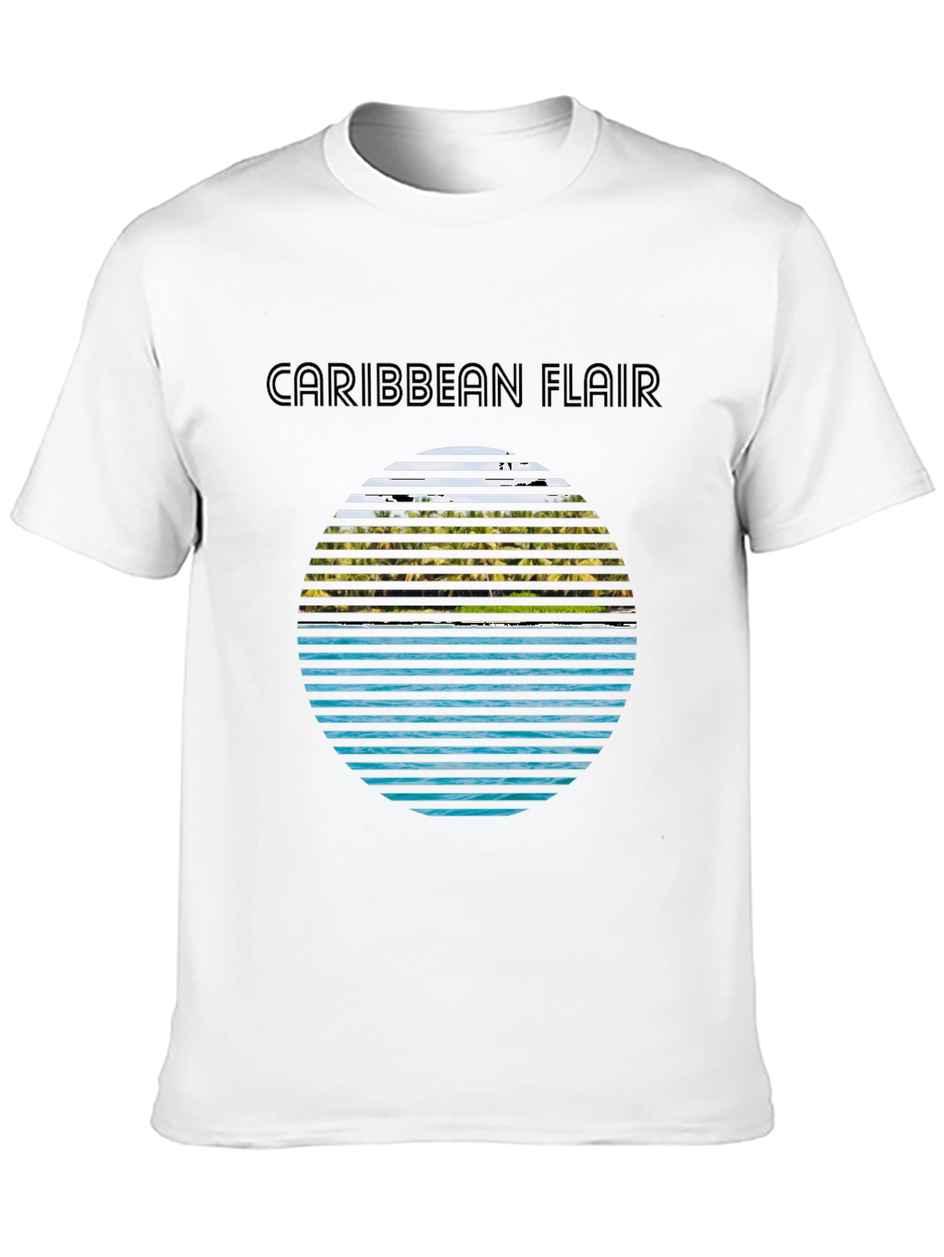 Caribbean Flair Graphic Tee - Tropical Island Vibe
