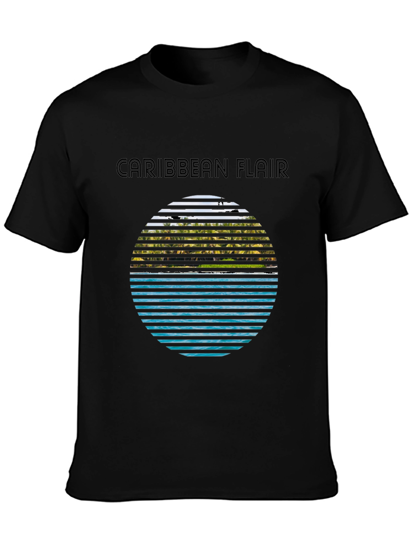 Caribbean Flair Graphic Tee - Tropical Island Vibe