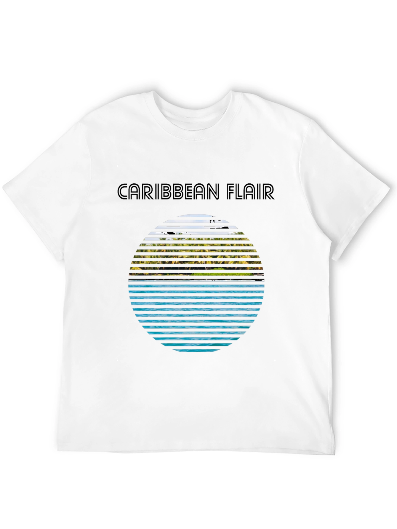 Caribbean Flair Graphic Tee - Tropical Island Vibe