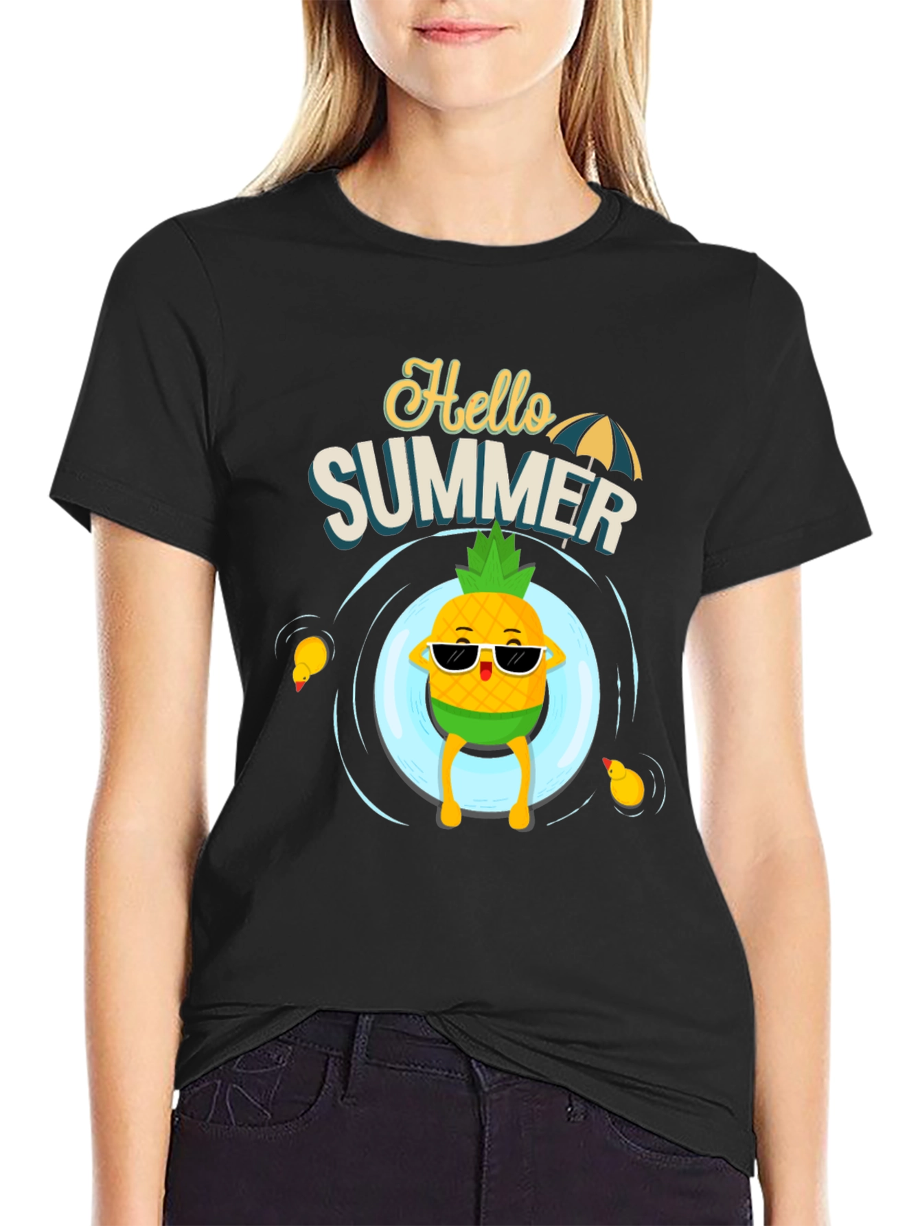 Hello Summer T-Shirt - Pineapple Pool Party