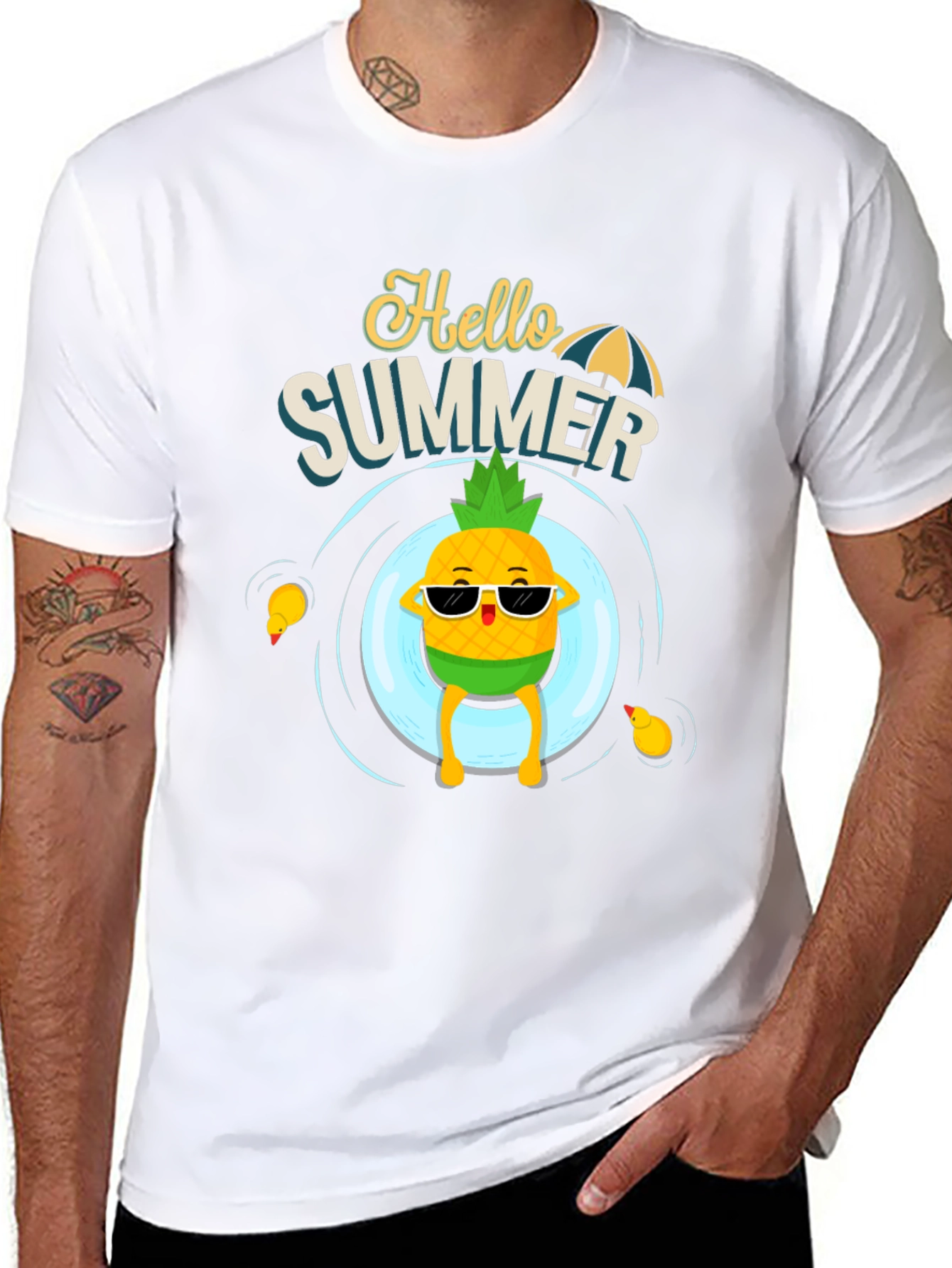 Hello Summer T-Shirt - Pineapple Pool Party