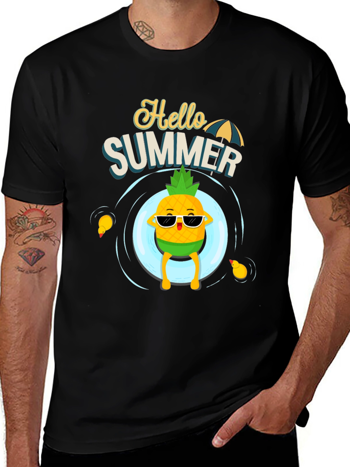 Hello Summer T-Shirt - Pineapple Pool Party