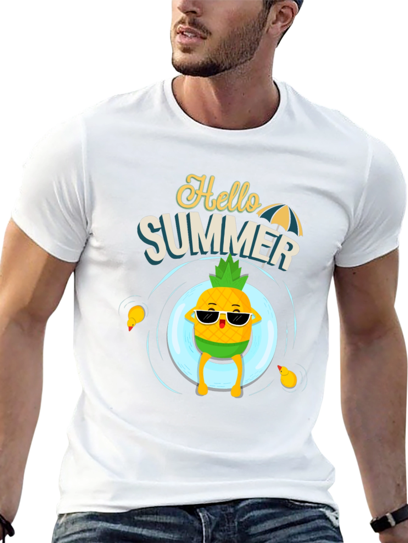 Hello Summer T-Shirt - Pineapple Pool Party