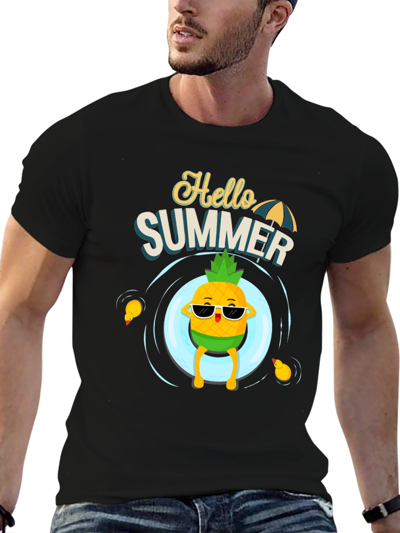 Hello Summer T-Shirt - Pineapple Pool Party