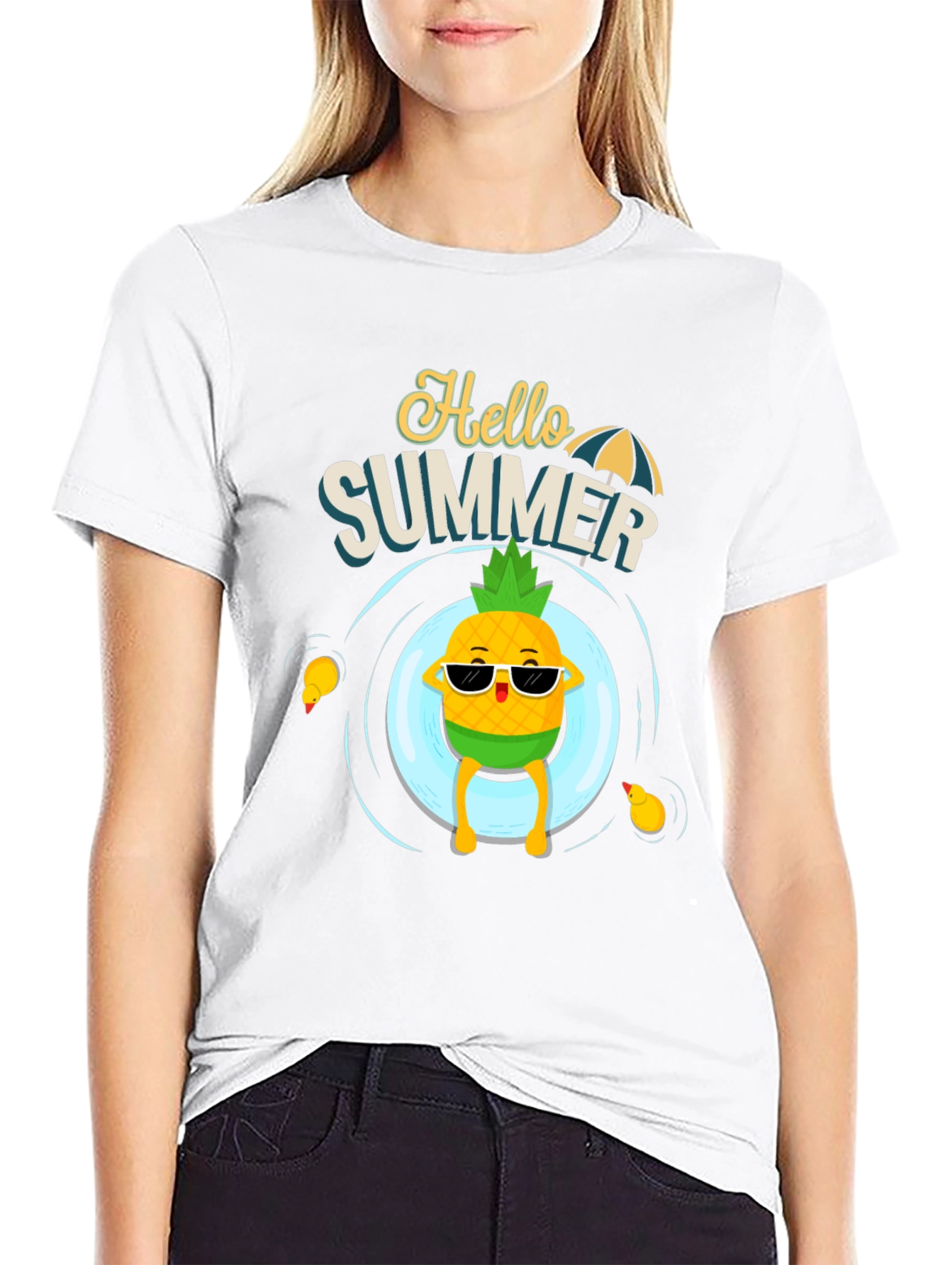Hello Summer T-Shirt - Pineapple Pool Party