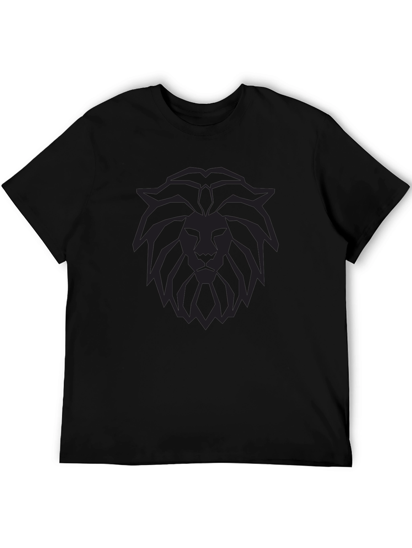 Lion Graphic Black T-Shirt - Stylish Mens Tee