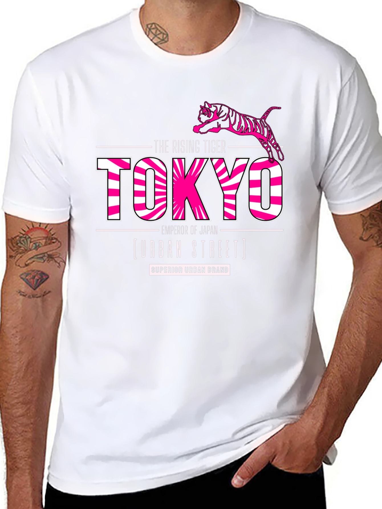 Tokyo Rising Tiger Graphic Tee - Urban Street Style