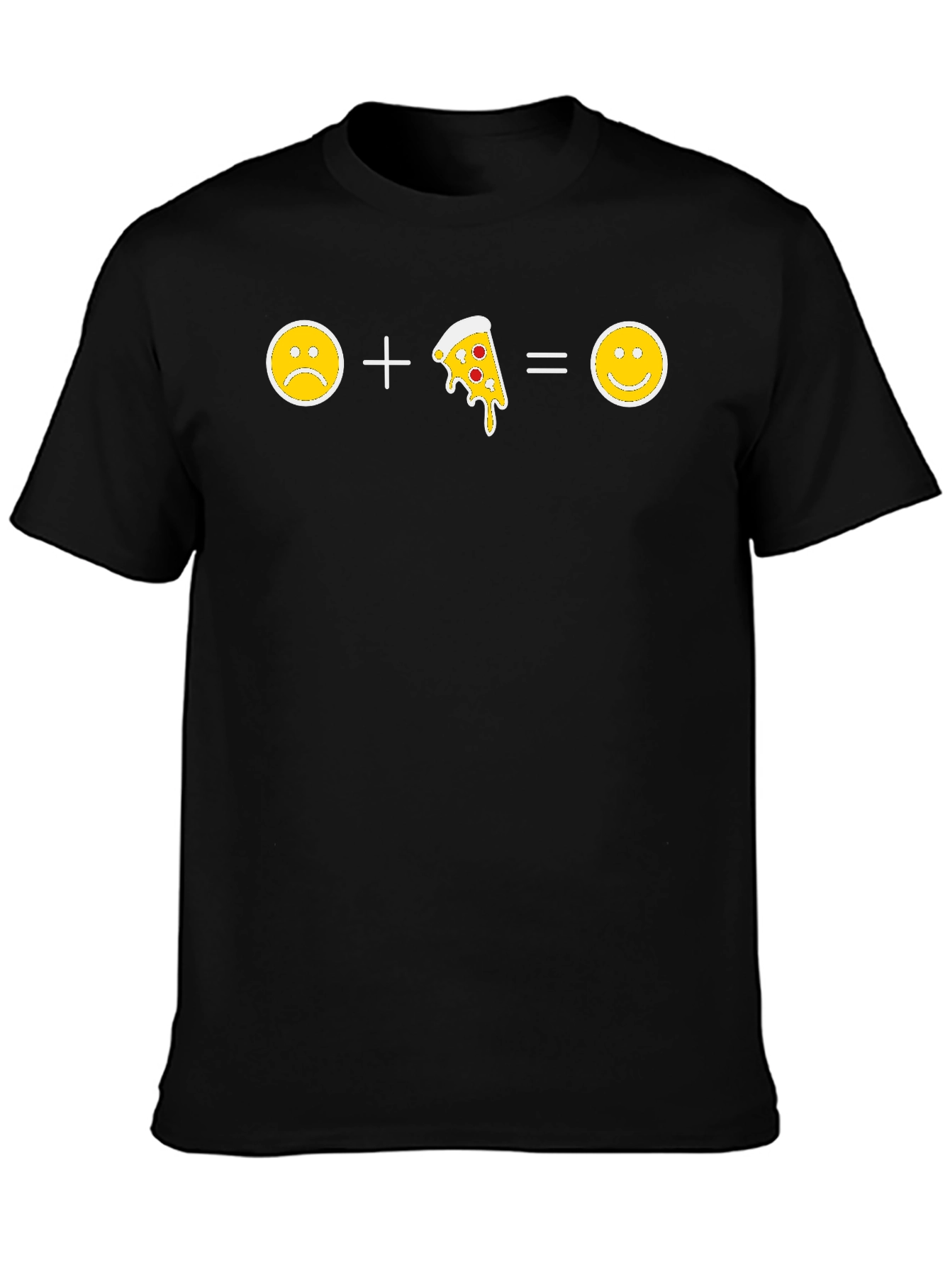 Pizza Makes Me Happy Graphic T-Shirt