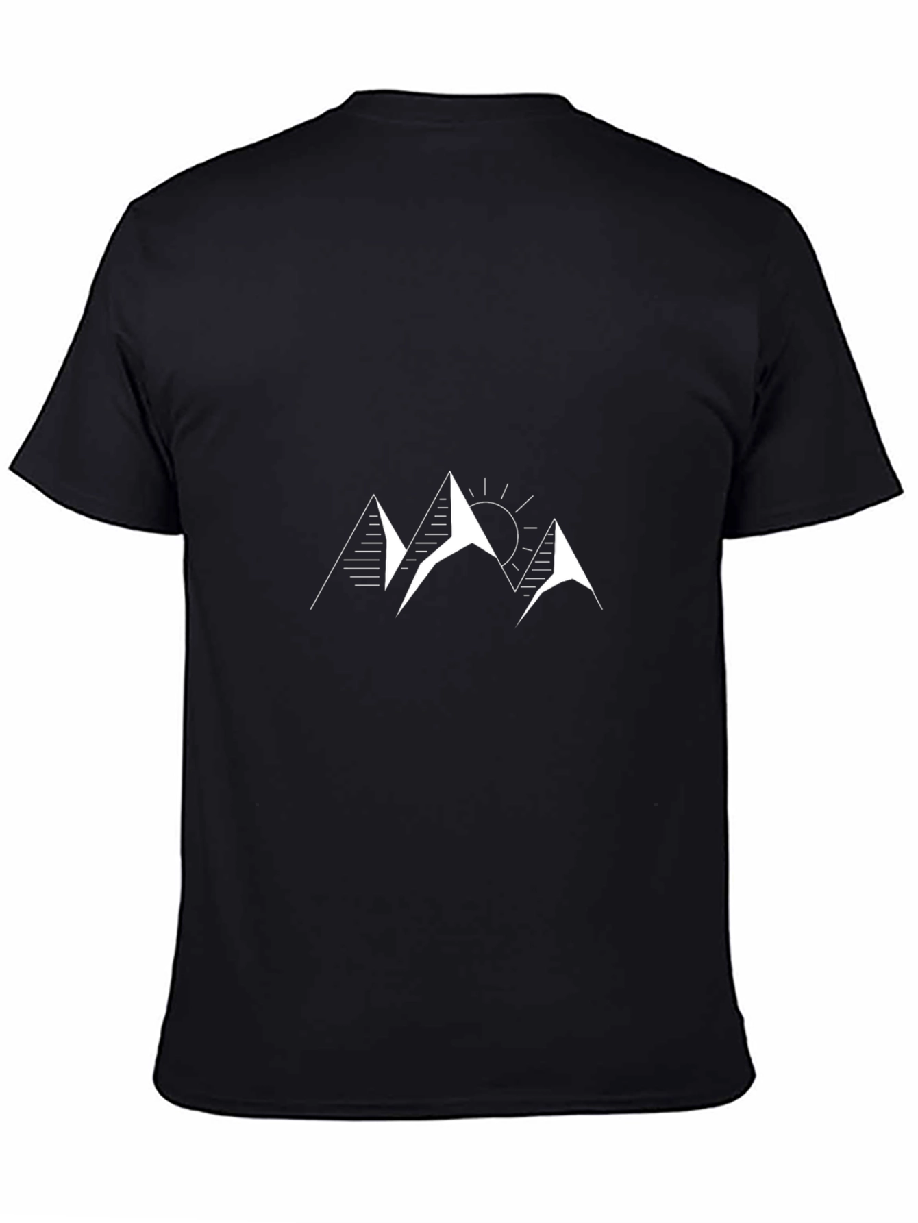 Mountain Peak Graphic Black T-Shirt