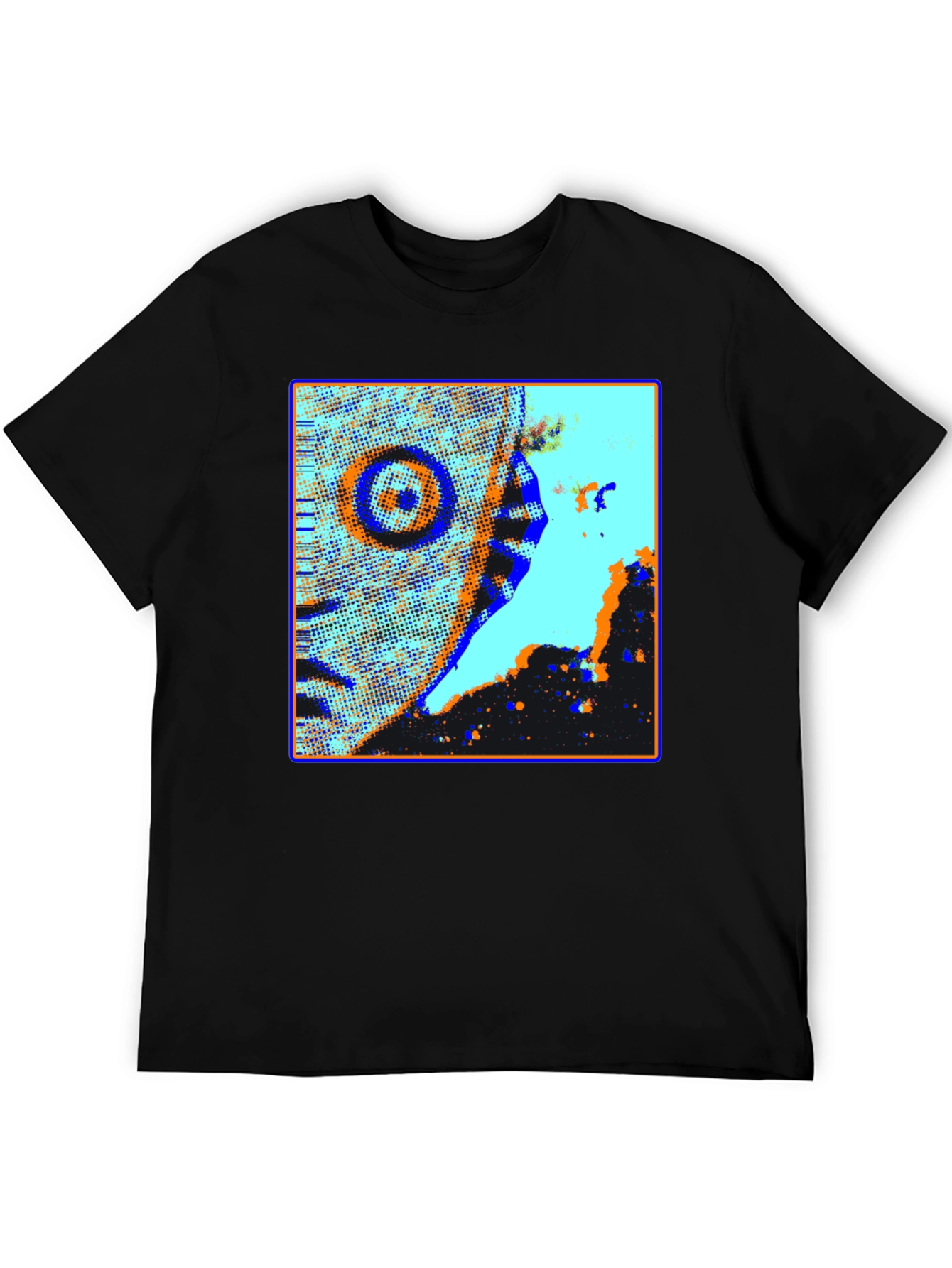 Abstract Graphic Print Crew Neck T-Shirt