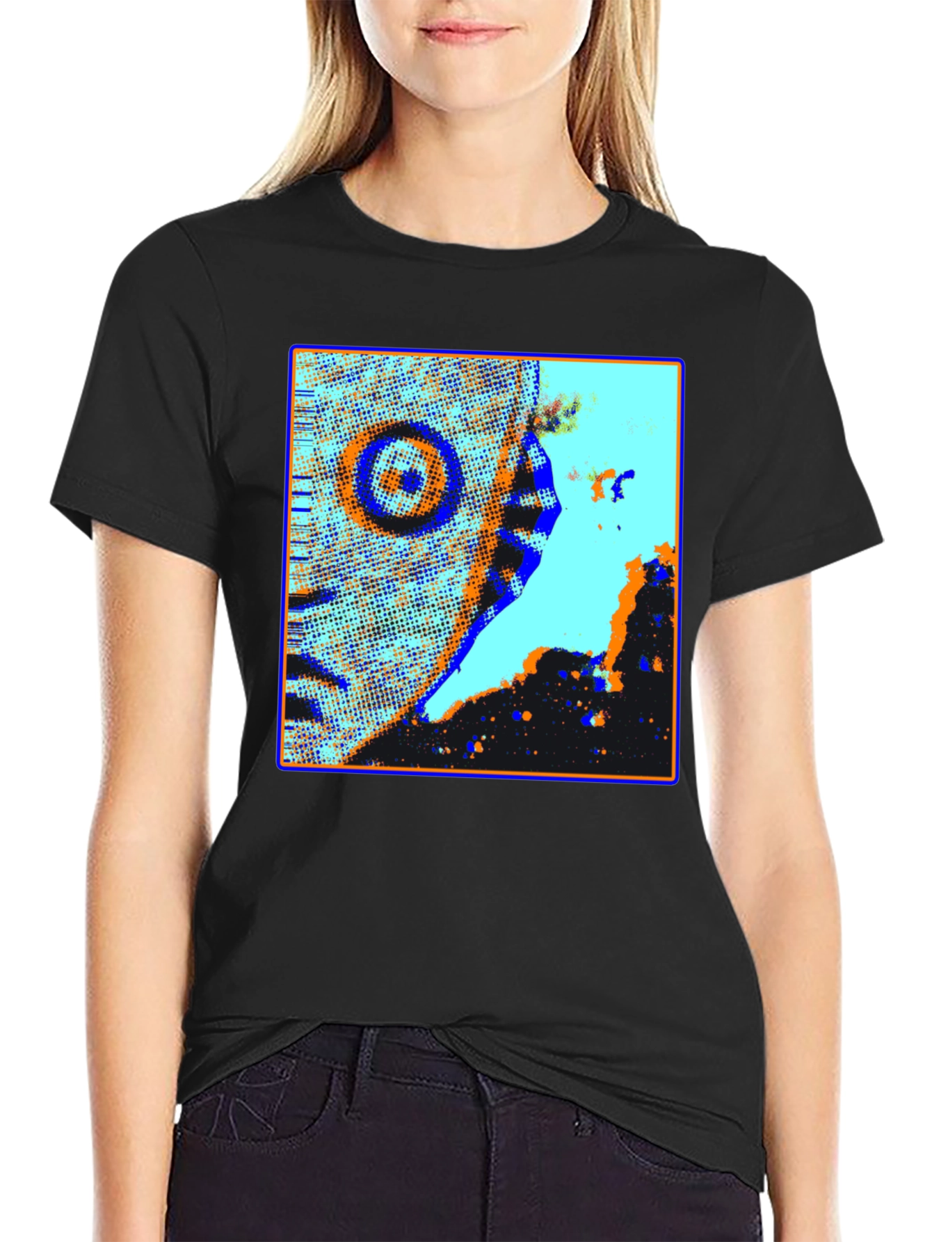 Abstract Graphic Print Crew Neck T-Shirt