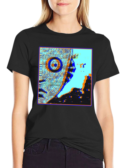 Abstract Graphic Print Crew Neck T-Shirt