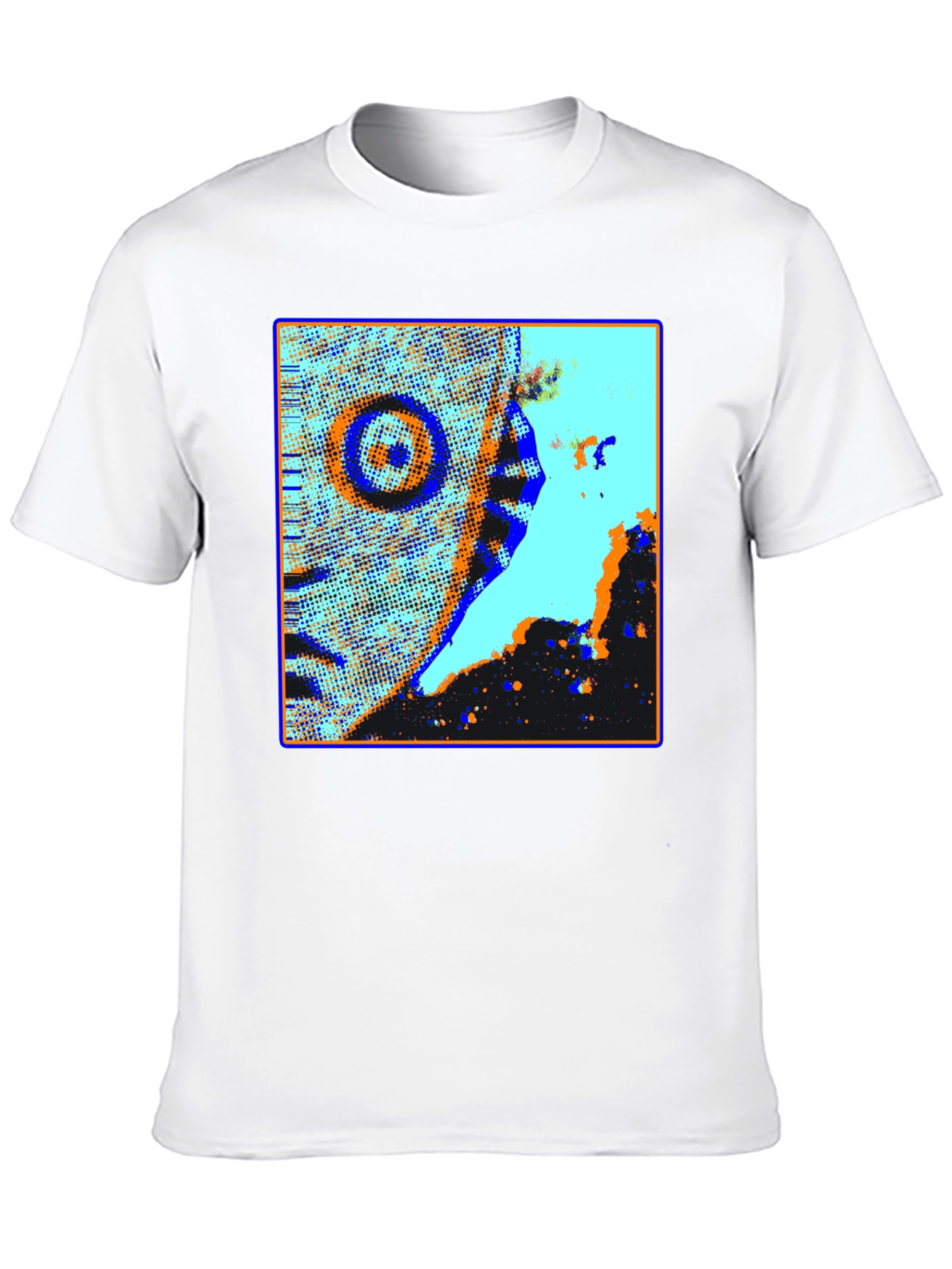 Abstract Graphic Print Crew Neck T-Shirt