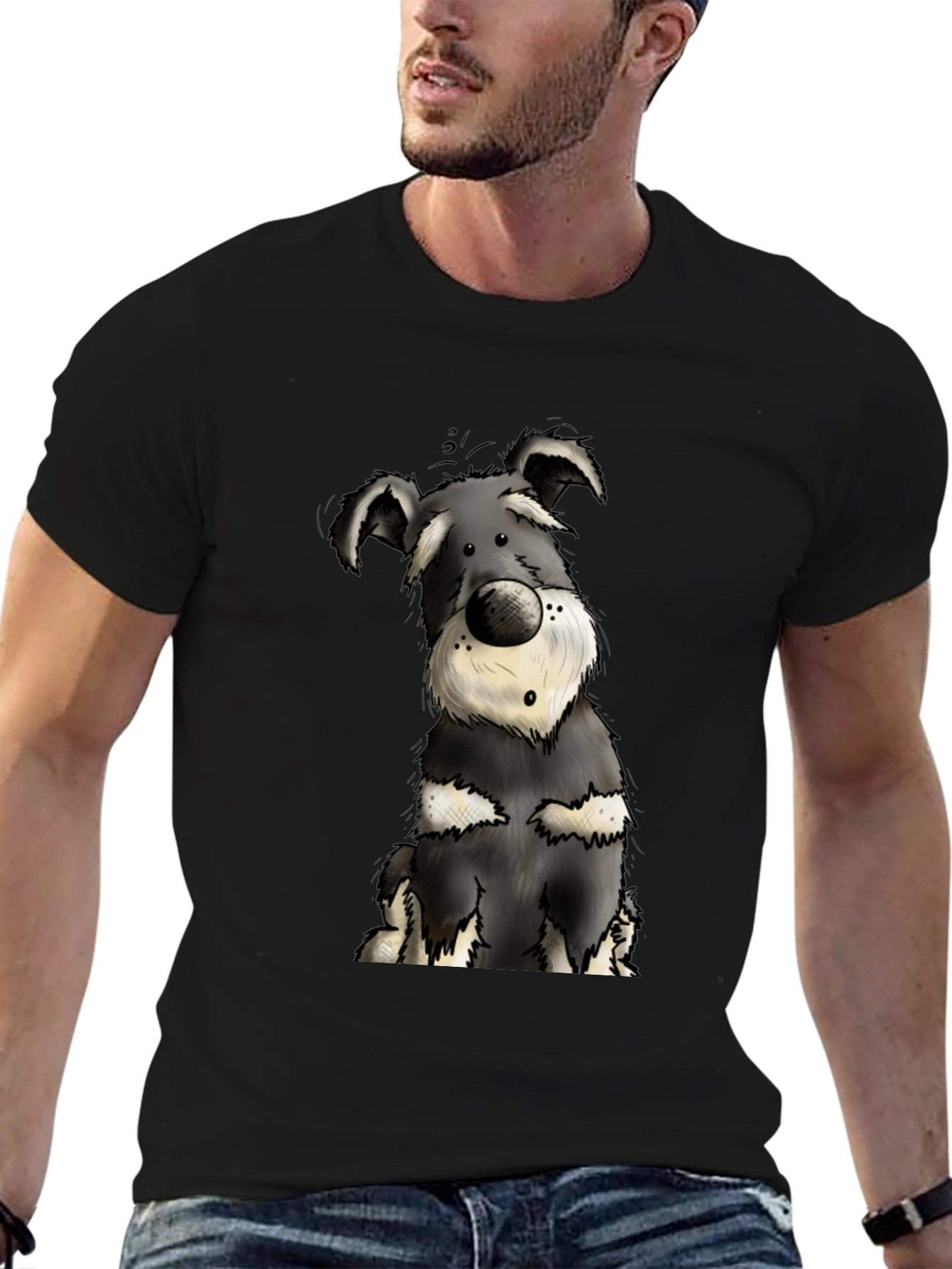 Dog Cartoon Print T-Shirt