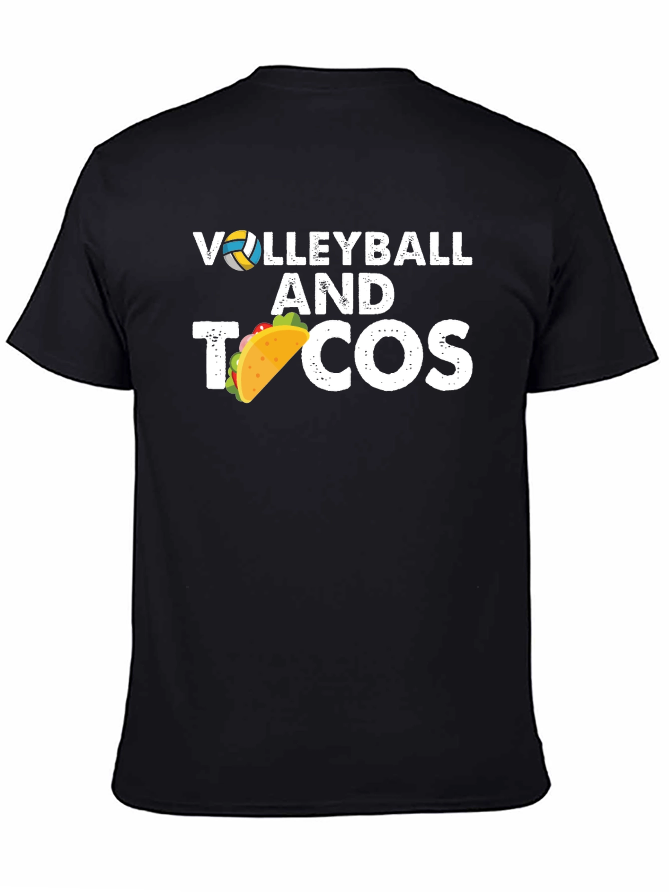 Volleyball & Tacos Graphic Tee - Black