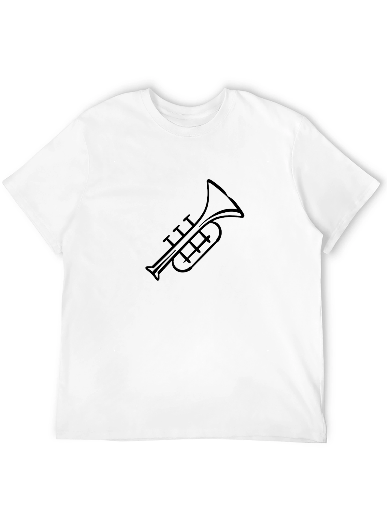 Black Trumpet Graphic T-Shirt - Stylish Music Tee