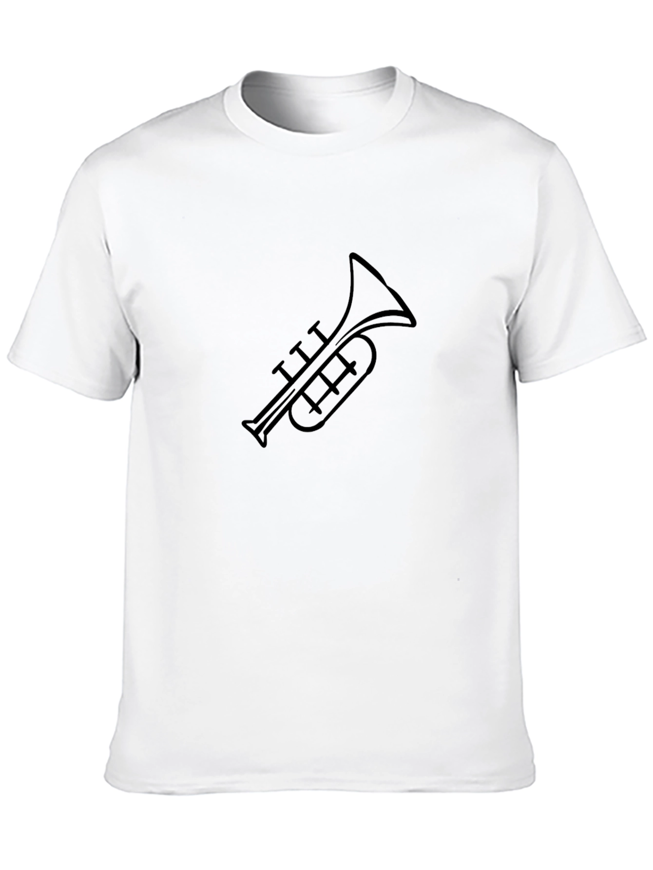 Black Trumpet Graphic T-Shirt - Stylish Music Tee