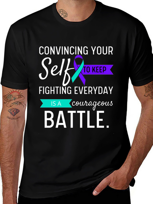 Courageous Battle Mental Health Awareness Graphic Tee