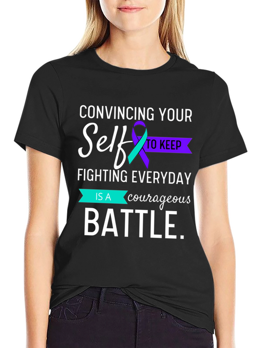Courageous Battle Mental Health Awareness Graphic Tee