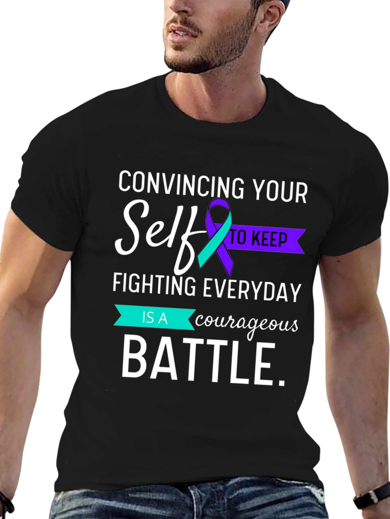 Courageous Battle Mental Health Awareness Graphic Tee