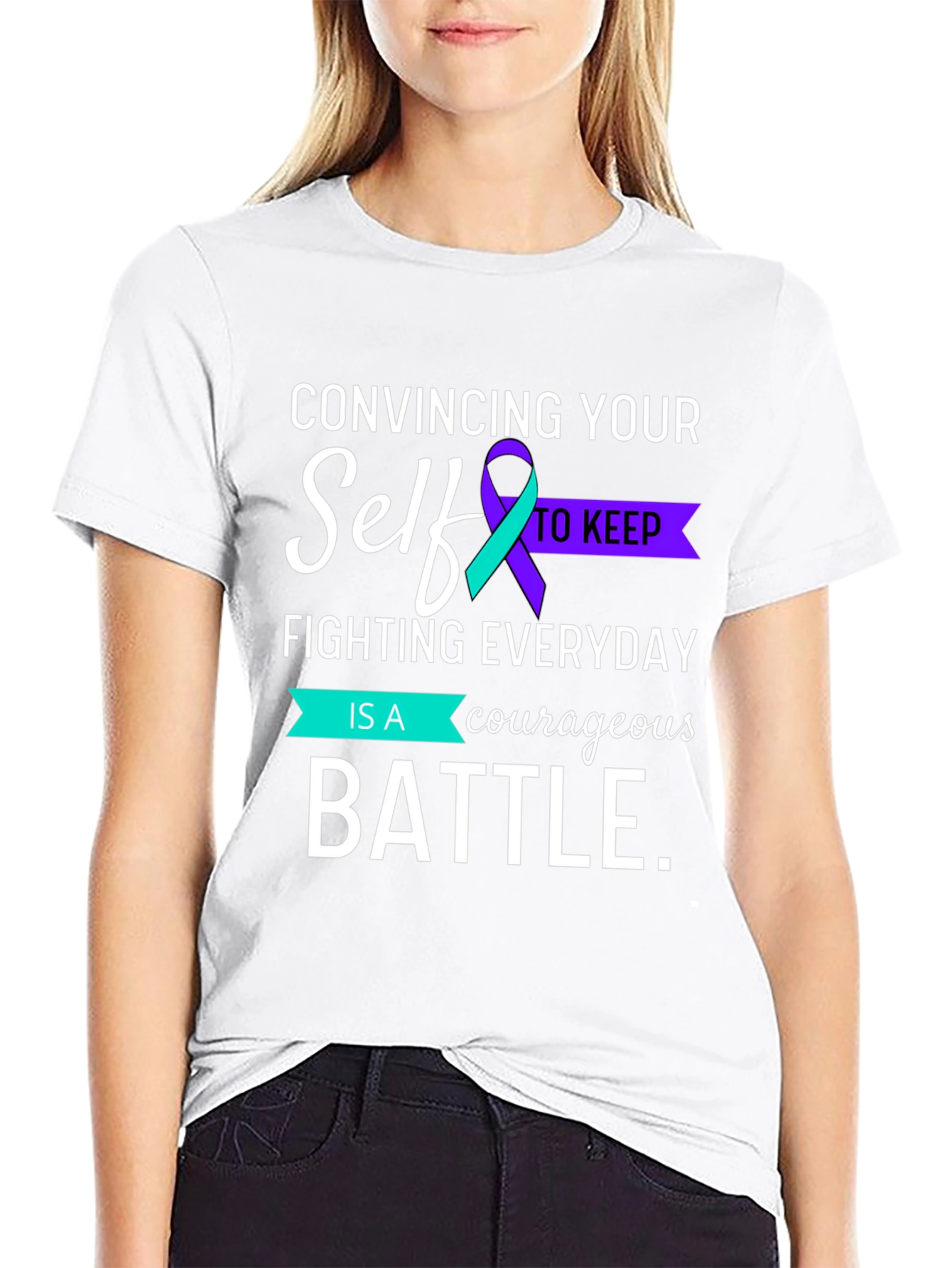 Courageous Battle Mental Health Awareness Graphic Tee
