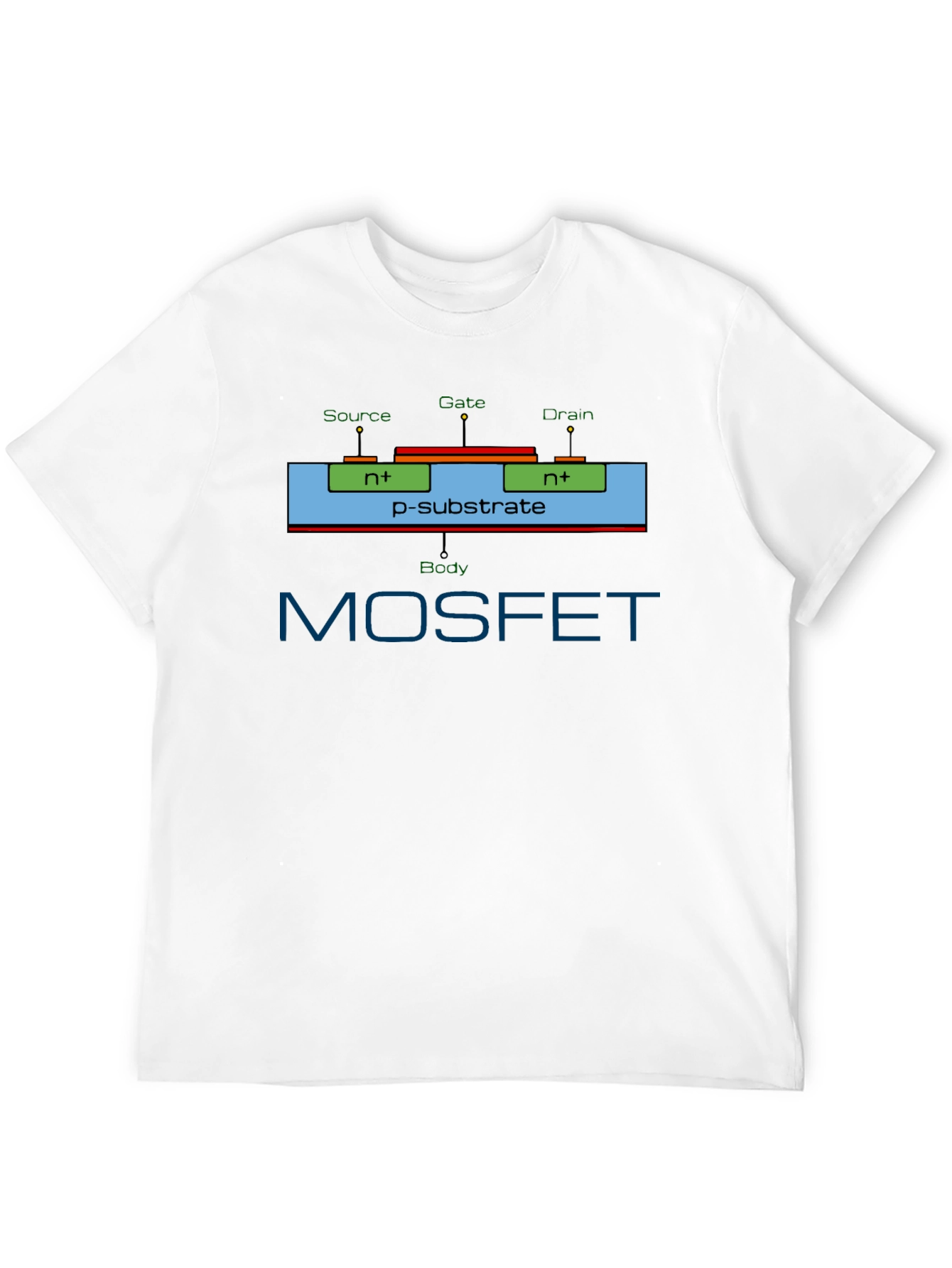 MOSFET Circuit Diagram T-Shirt - Electronics Geek Tee
