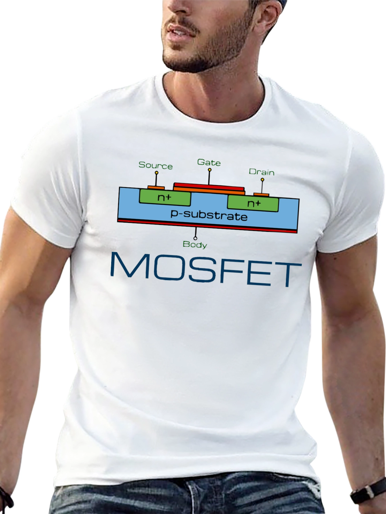 MOSFET Circuit Diagram T-Shirt - Electronics Geek Tee