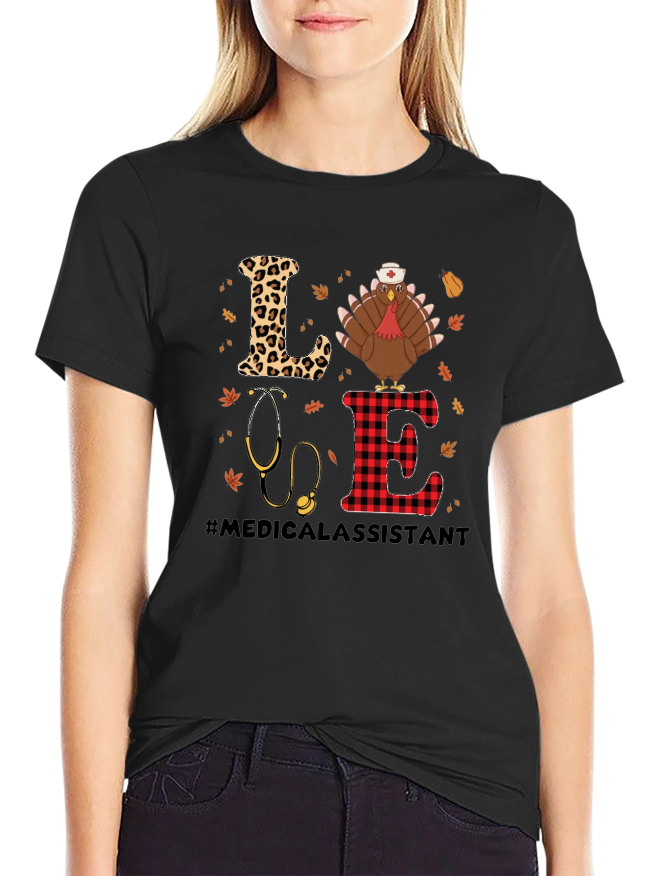 Medical Assistant Thanksgiving Turkey LOVE T-Shirt