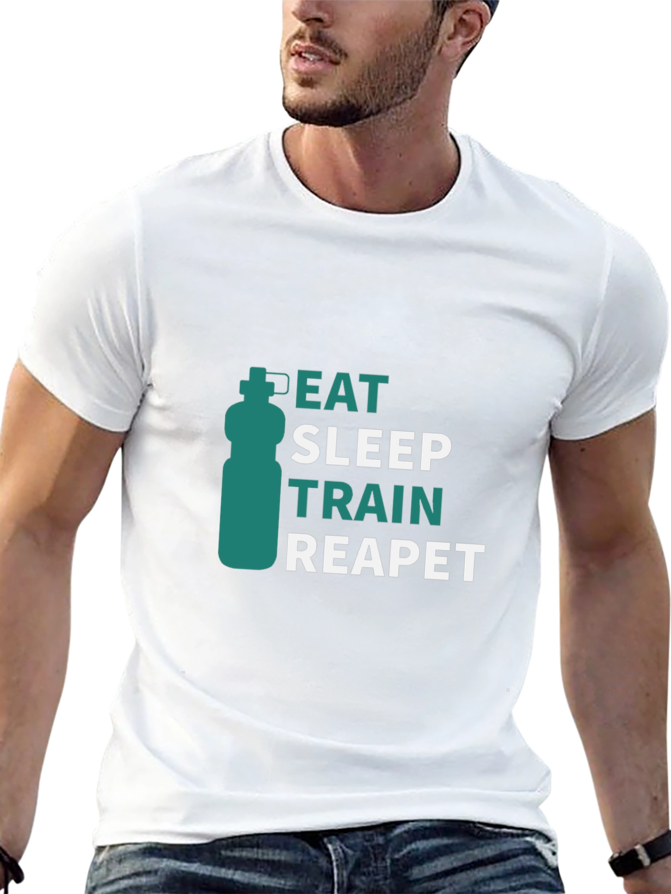 Eat Sleep Train Repeat Graphic T-Shirt