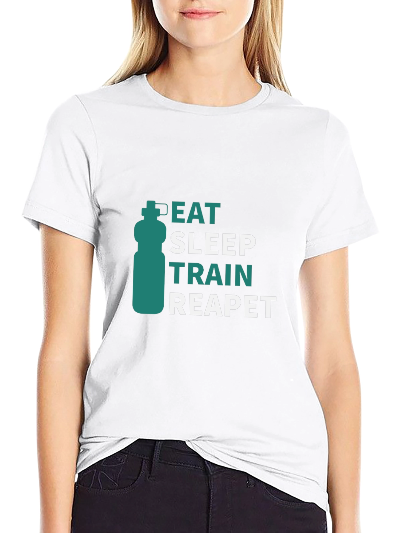 Eat Sleep Train Repeat Graphic T-Shirt