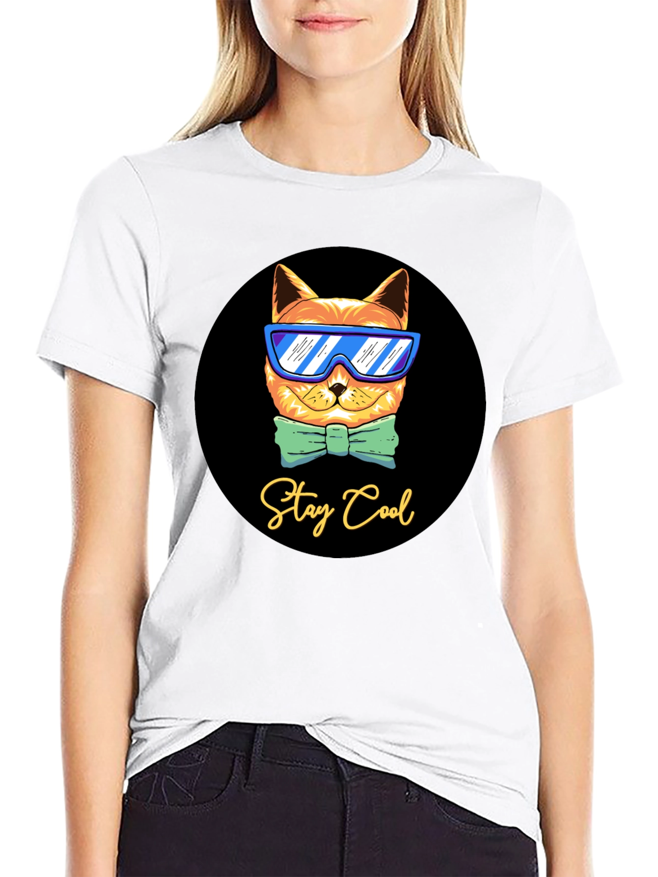 Cool Cat Graphic T-Shirt - Stay Cool Design