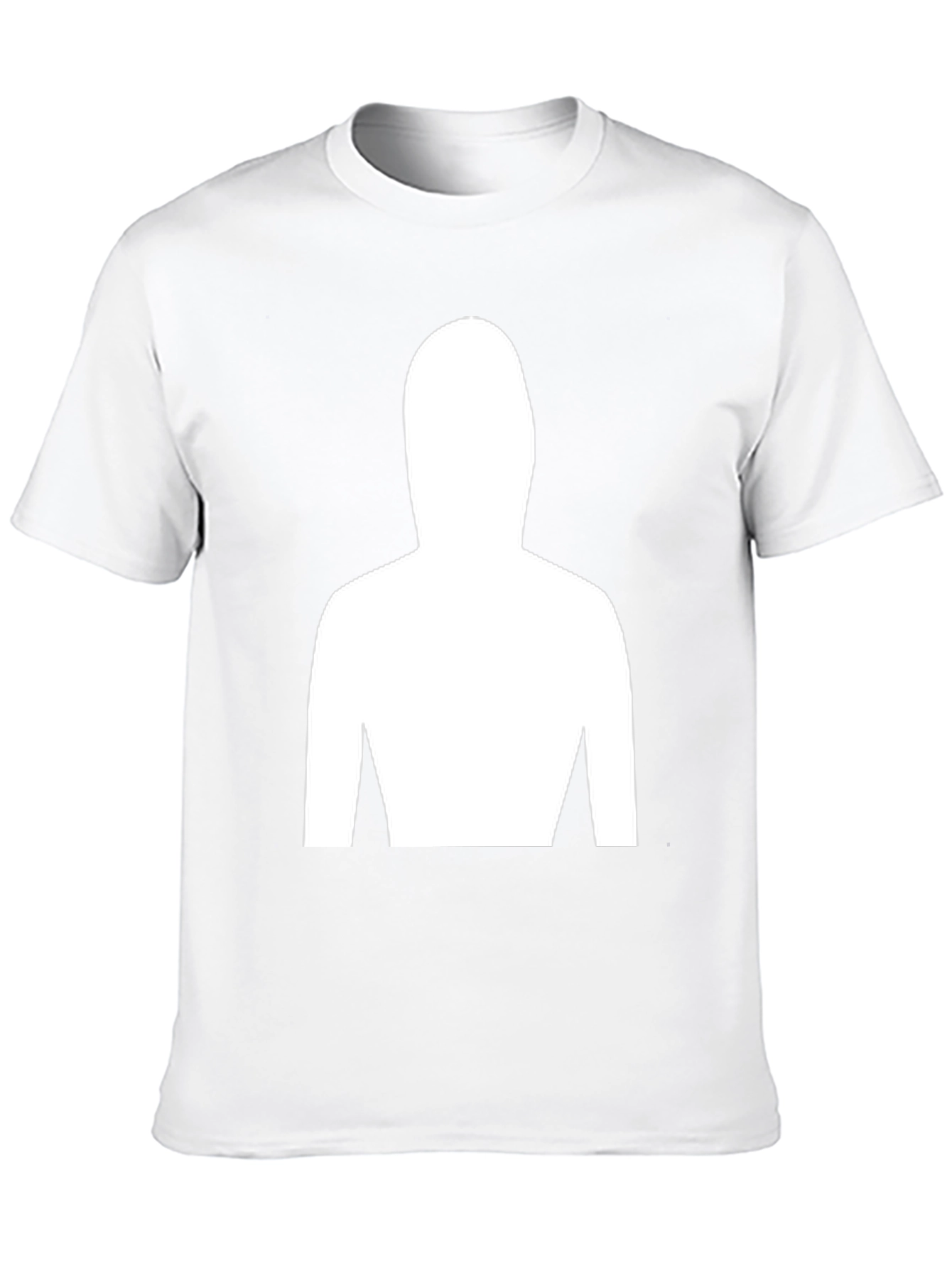 Mystery Figure Tee - Black Cotton Crew Neck T-Shirt