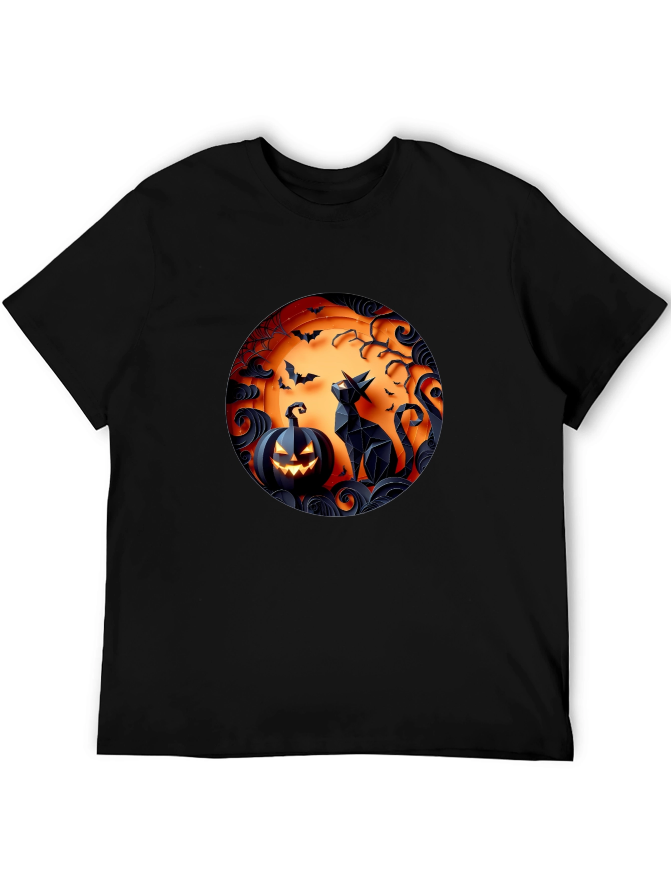 Halloween Cat Pumpkin T-Shirt