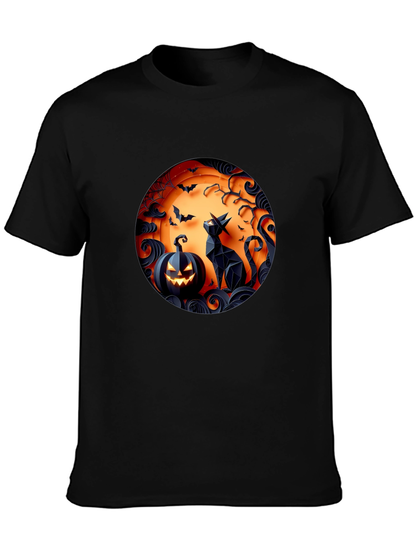 Halloween Cat Pumpkin T-Shirt