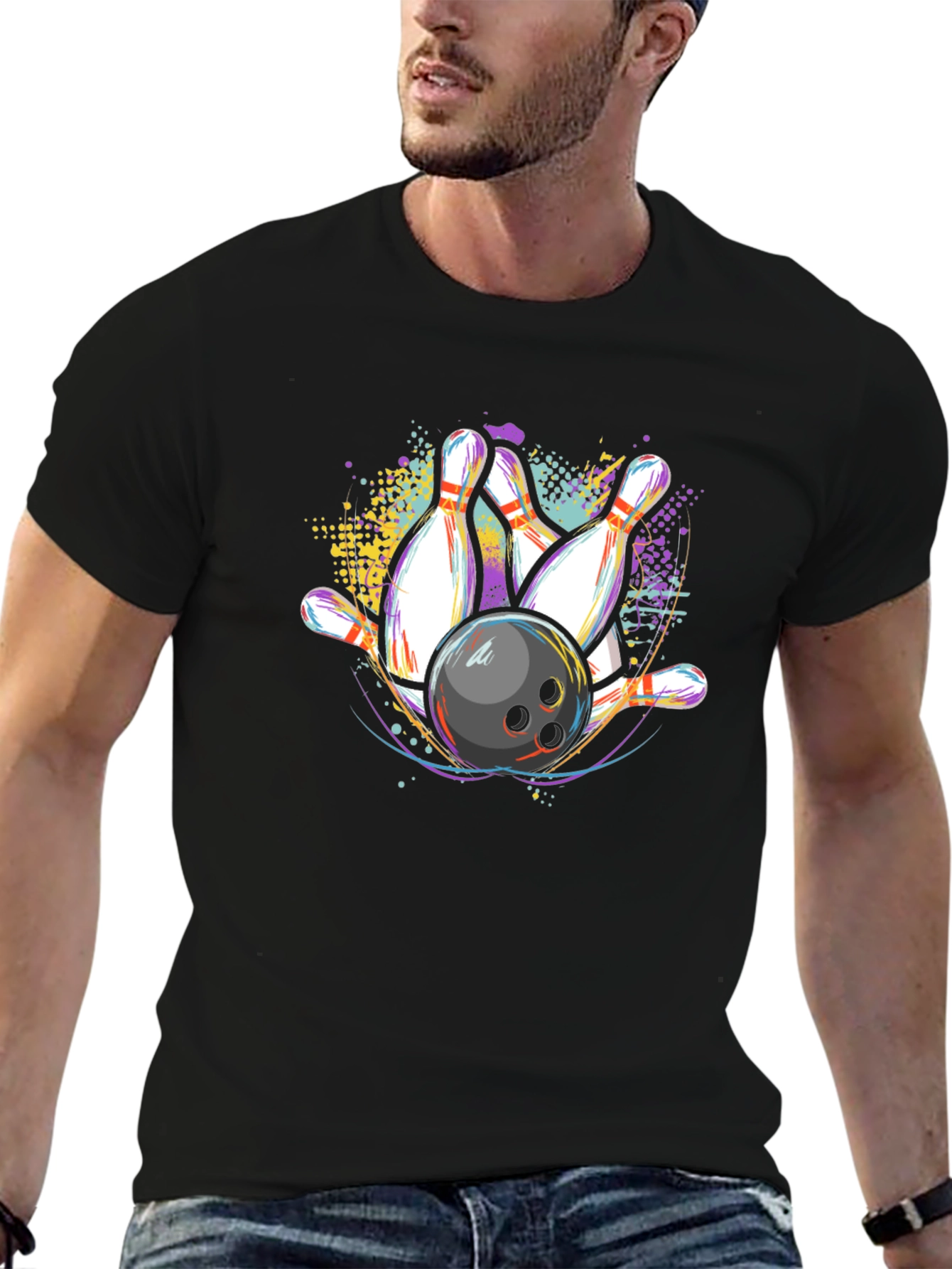 Bowling Strike Graphic T-Shirt