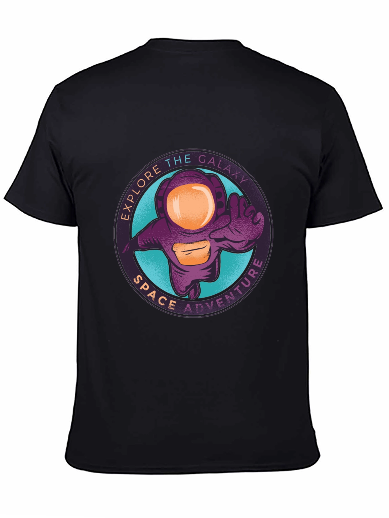 Explore Galaxy Space Adventure Black T-Shirt
