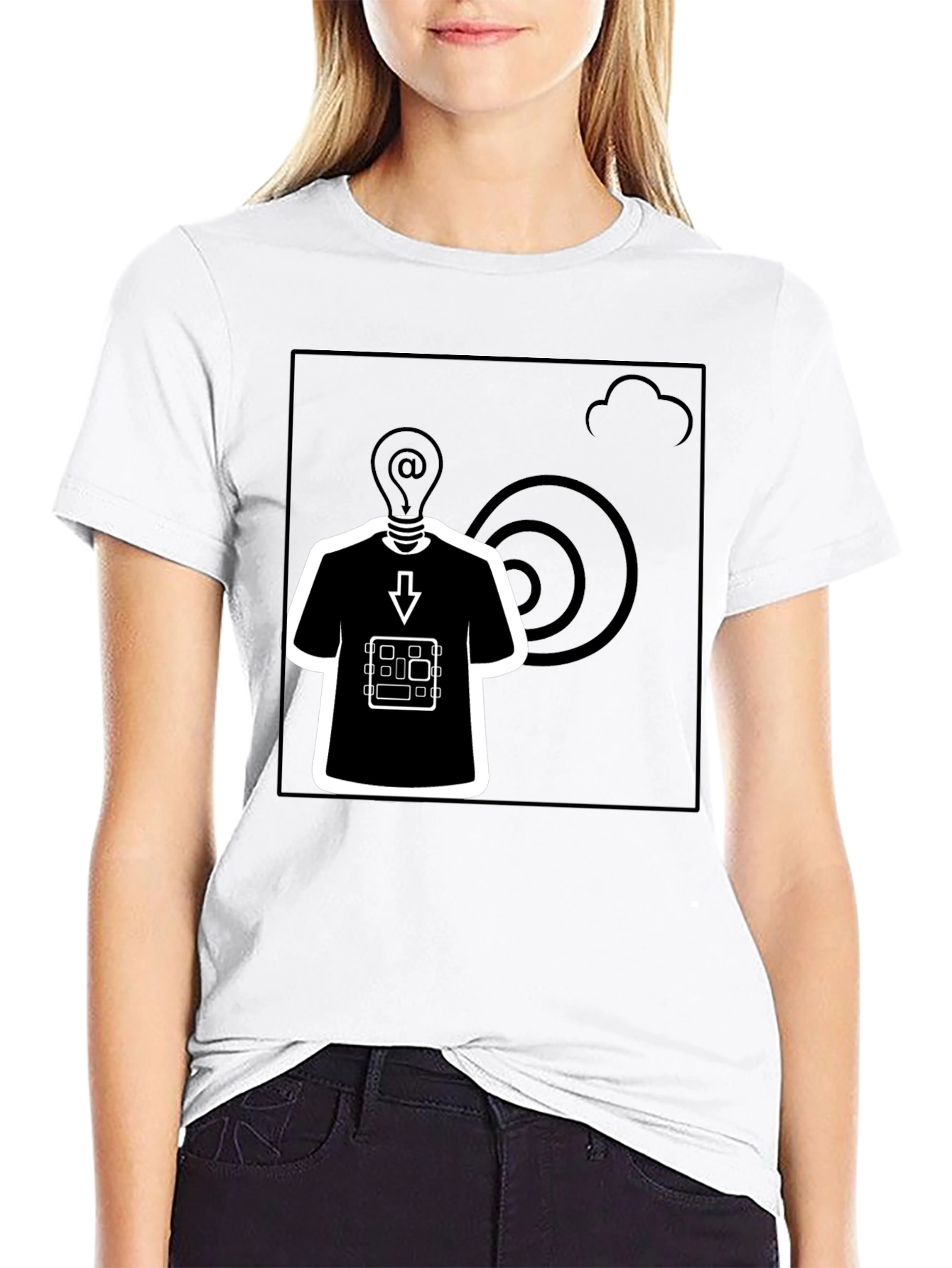 Black Graphic Tee - Tech Mind T-Shirt