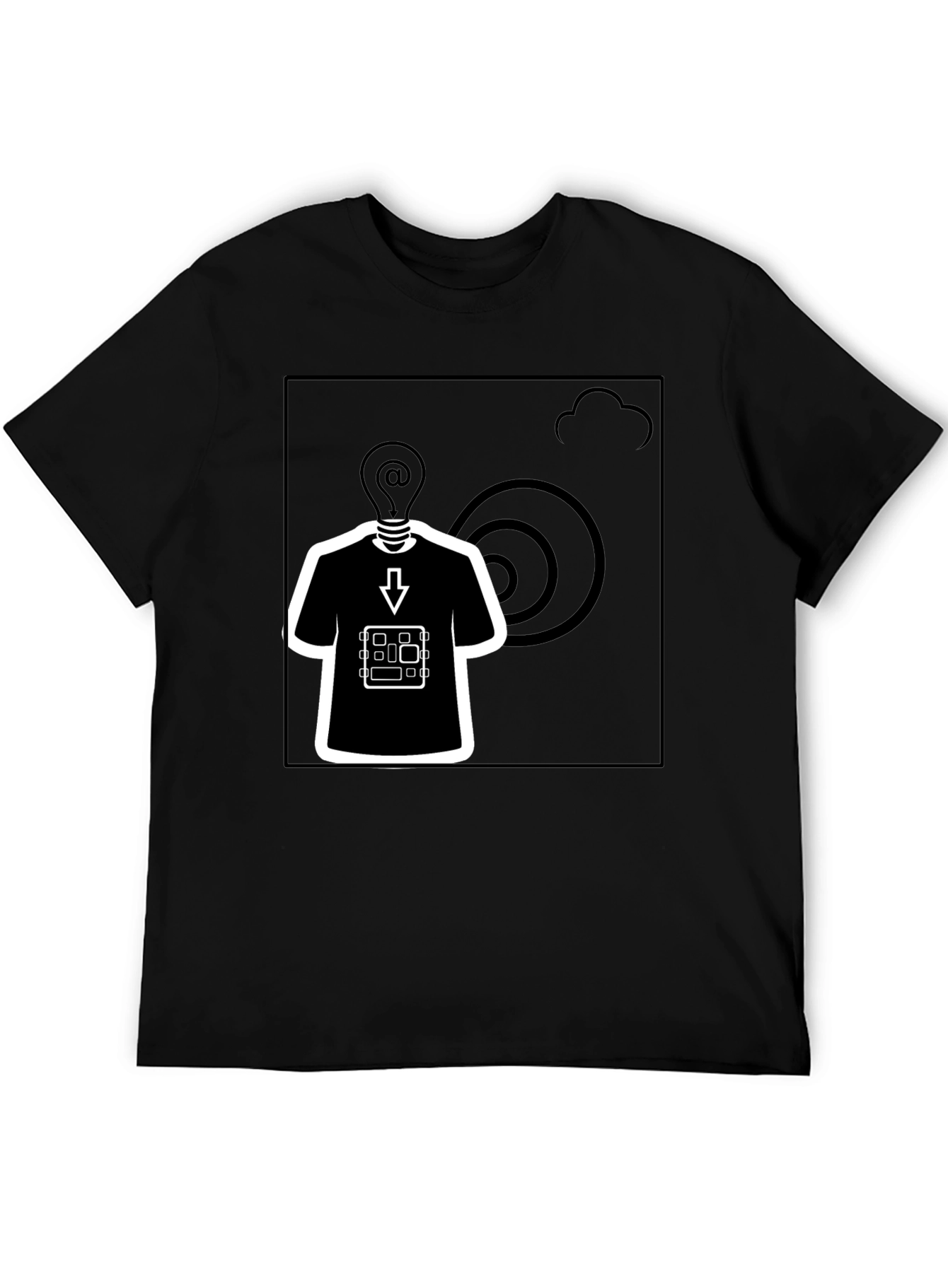 Black Graphic Tee - Tech Mind T-Shirt