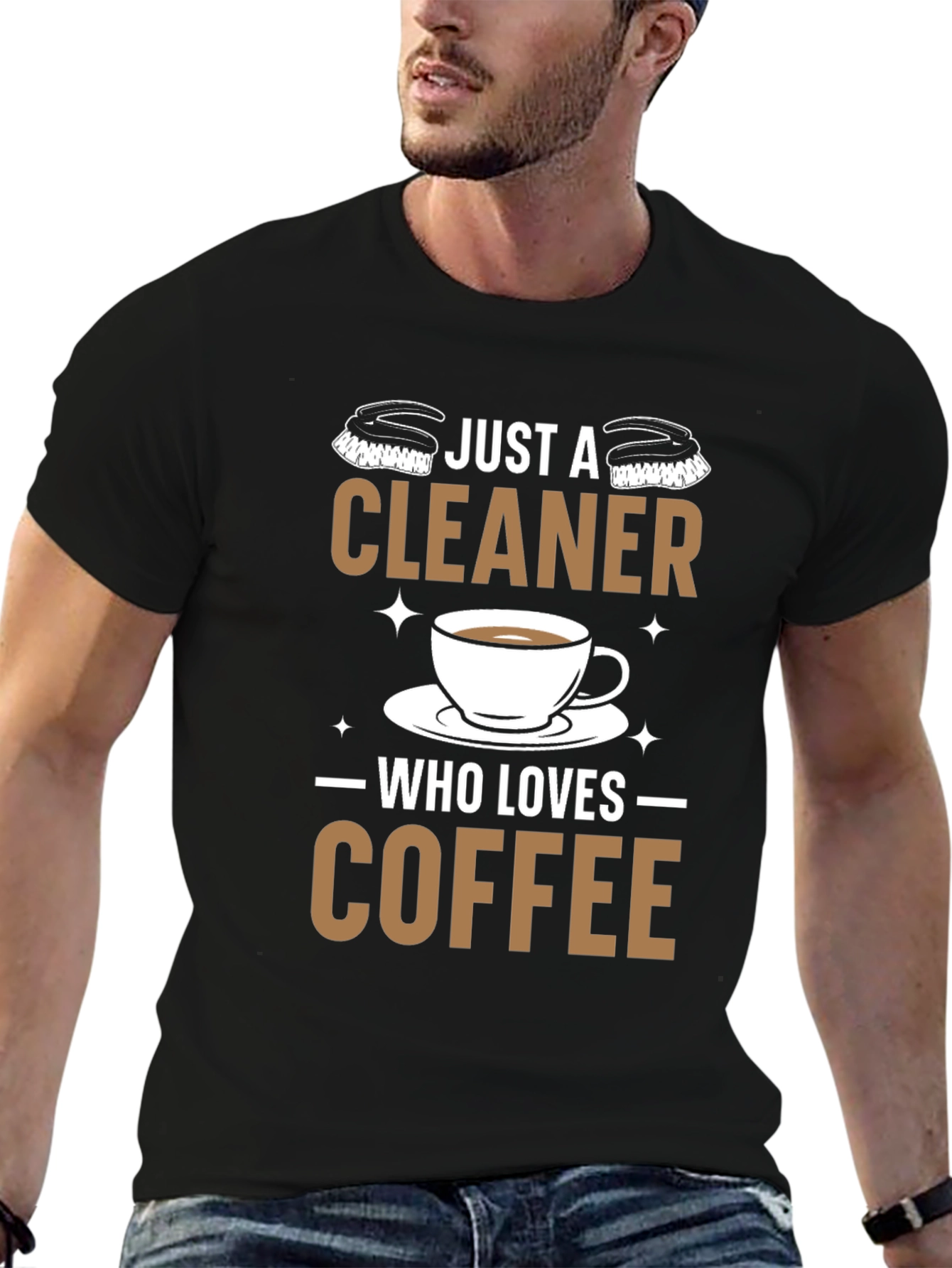 Cleaner Coffee Lover T-Shirt - Black