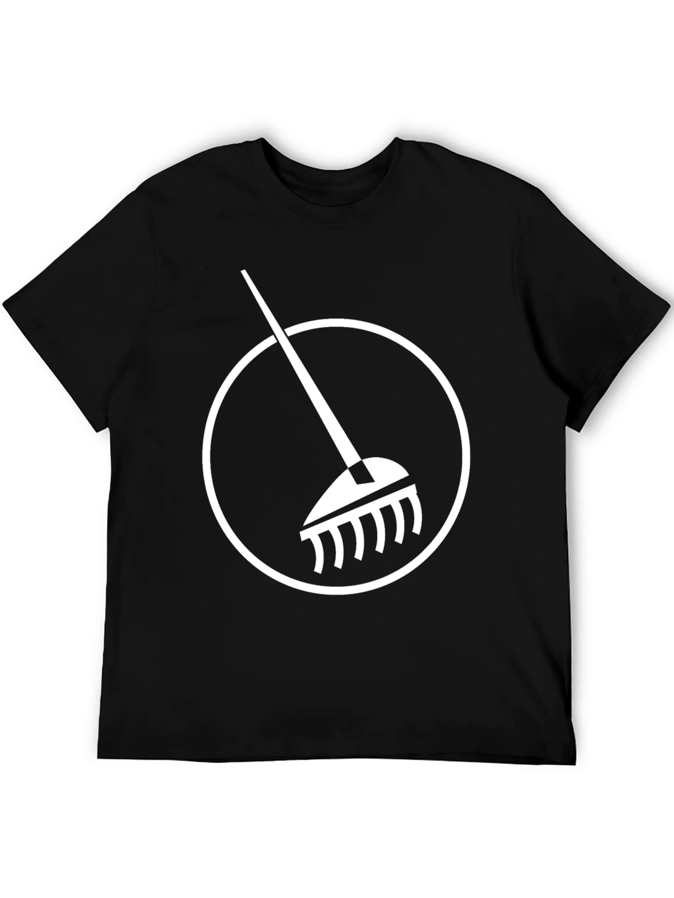Rake Graphic Tee - Black Cotton Casual T-Shirt