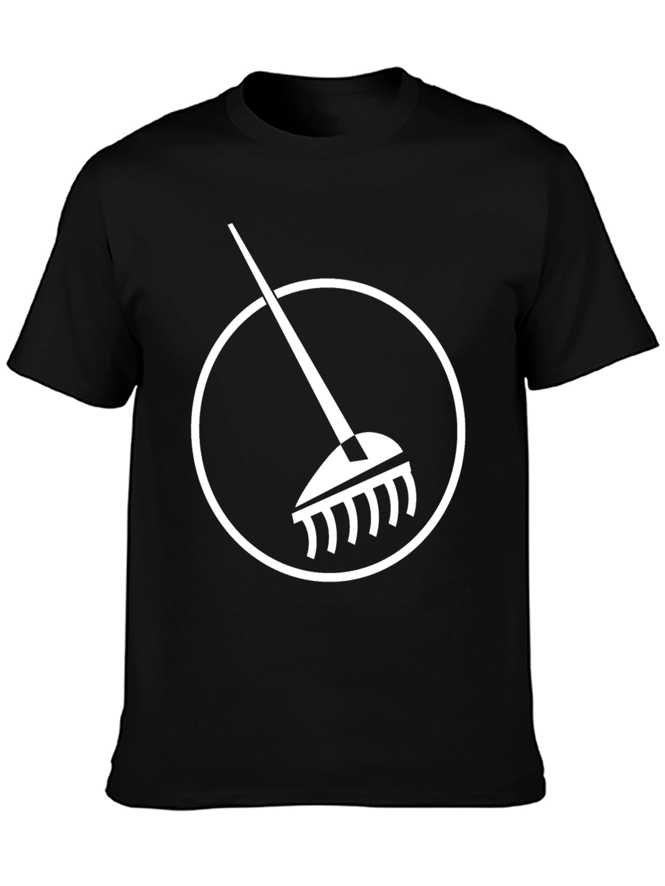 Rake Graphic Tee - Black Cotton Casual T-Shirt