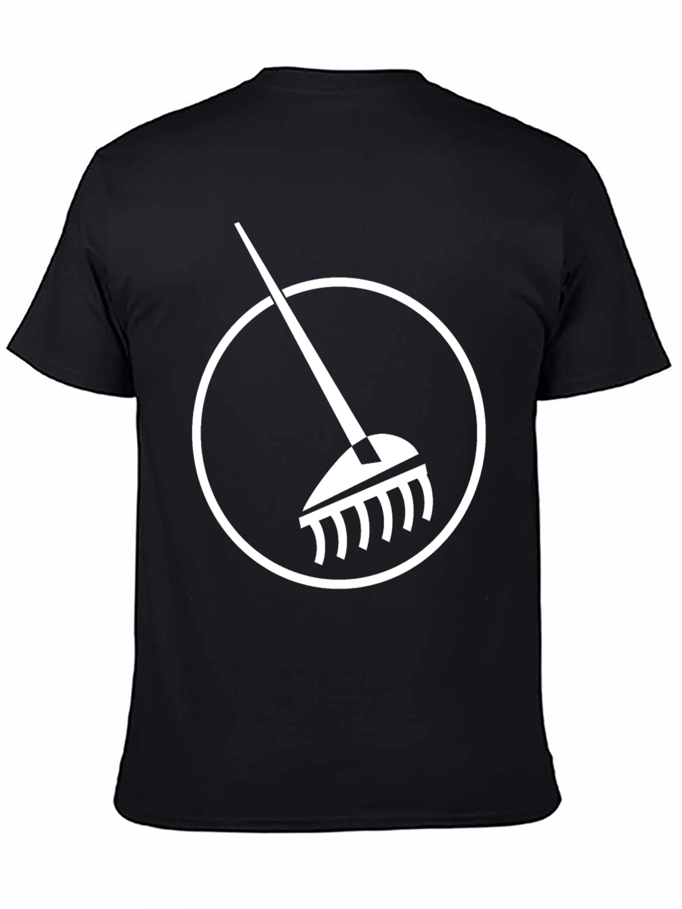 Rake Graphic Tee - Black Cotton Casual T-Shirt