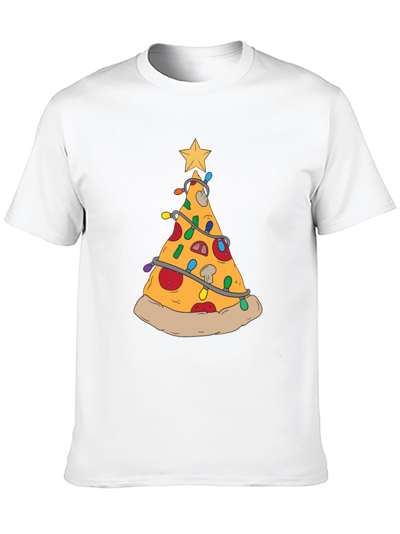 Pizza Christmas Tree T-Shirt - Festive Food Tee