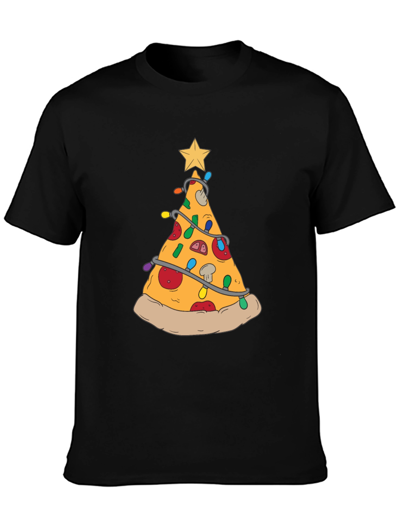 Pizza Christmas Tree T-Shirt - Festive Food Tee