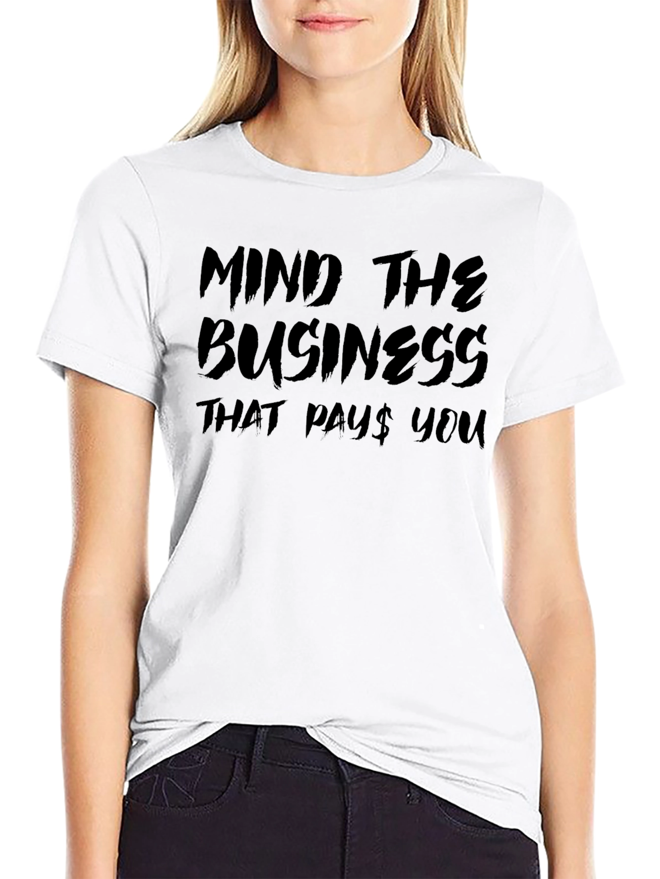 Mind The Business Black Tee