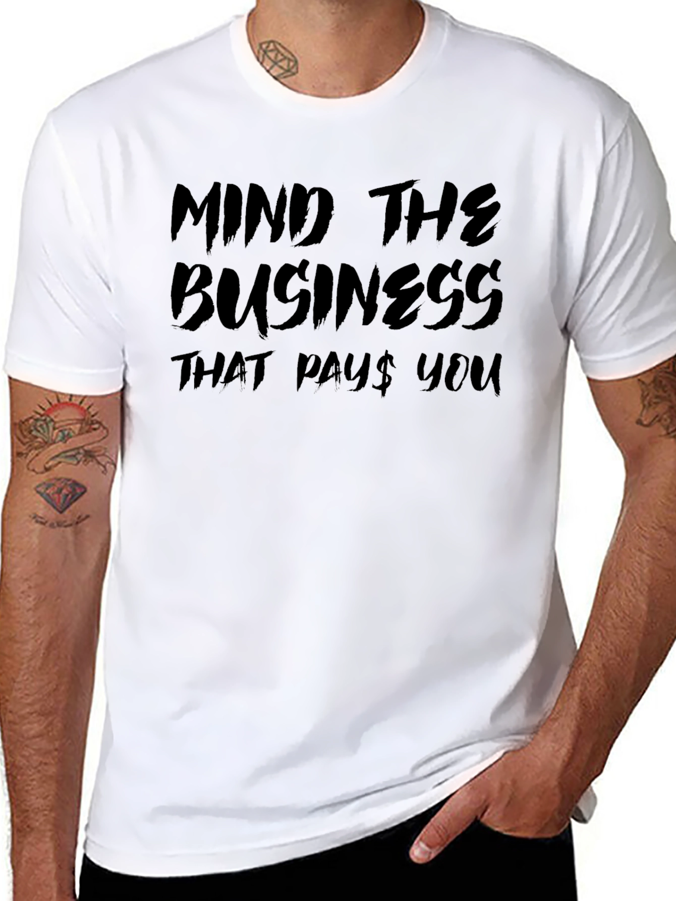 Mind The Business Black Tee